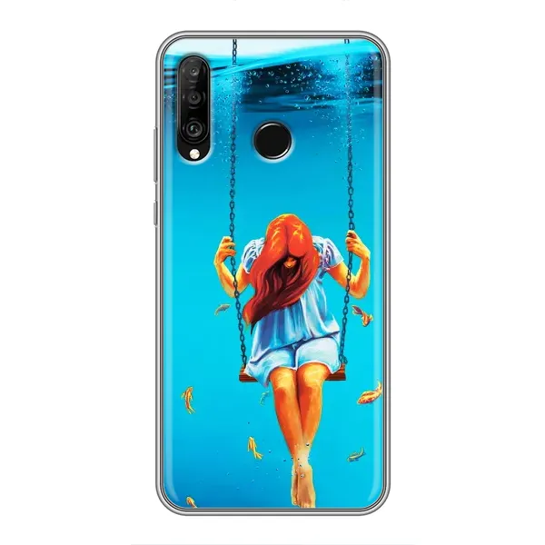 Чохол з малюнком «Дівчина на гойдалці» для Huawei P30 Lite / Nova 4e Чохол з малюнком «Дівчина на гойдалці» для Huawei P30 Lite / Nova 4e