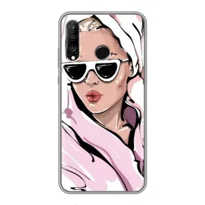 Чохол з картинкою Модні Дівчата Huawei P30 Lite (Дівчина в халаті)