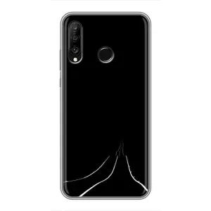 Чохол з картинками на чорному фоні для Huawei P30 Lite (Дорога)
