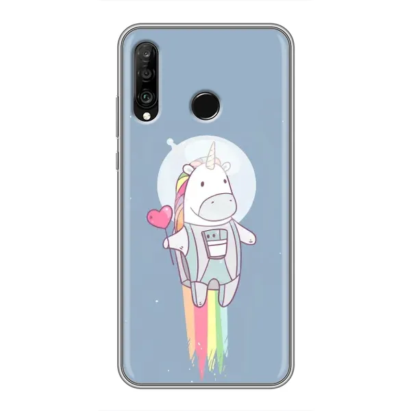 Чехол с рисунком «Единорог космонавт» для Huawei P30 Lite / Nova 4e Чехол с рисунком «Единорог космонавт» для Huawei P30 Lite / Nova 4e