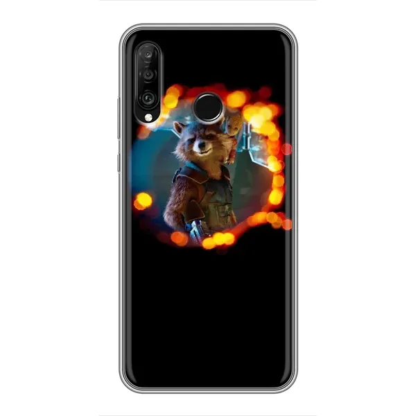 Чехол с рисунком «Енот Ракета» для Huawei P30 Lite / Nova 4e
