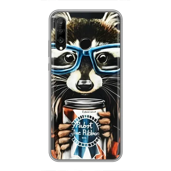Чехол с рисунком «Енот в очках» для Huawei P30 Lite / Nova 4e Чехол с рисунком «Енот в очках» для Huawei P30 Lite / Nova 4e