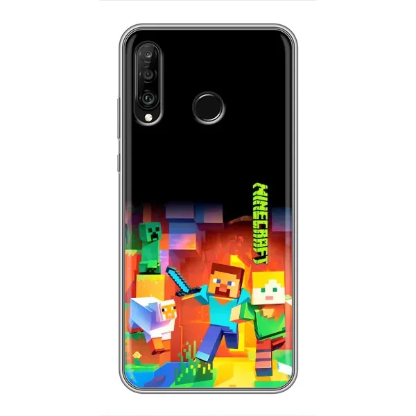Чехол с рисунком «Герой Майнкрафт» для Huawei P30 Lite / Nova 4e Чехол с рисунком «Герой Майнкрафт» для Huawei P30 Lite / Nova 4e