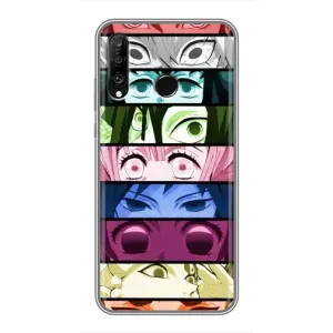 Силиконовые чехлы с глазами Anime для Хуавей П30 Лайт (Глаза Хашира)