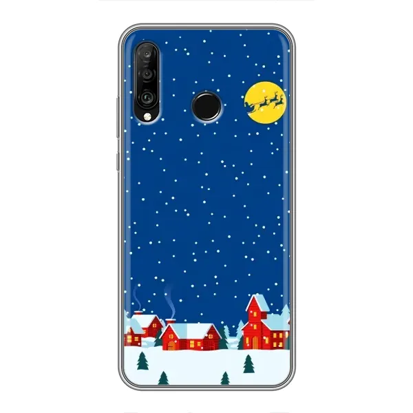 Чехол с рисунком «Город в снегу» для Huawei P30 Lite / Nova 4e Чехол с рисунком «Город в снегу» для Huawei P30 Lite / Nova 4e