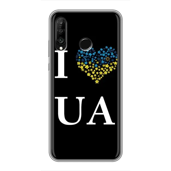 Чехол с рисунком «I Love UA» для Huawei P30 Lite / Nova 4e Чехол с рисунком «I Love UA» для Huawei P30 Lite / Nova 4e