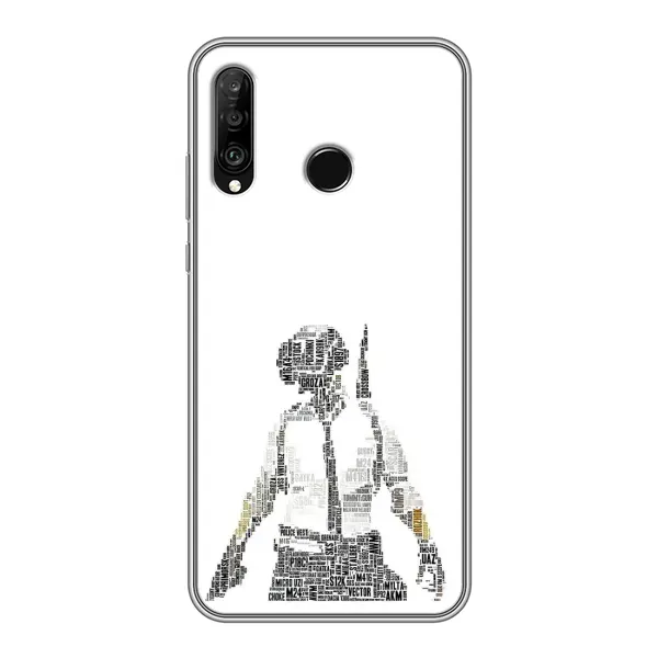 Чехол с рисунком «Из букв» для Huawei P30 Lite / Nova 4e Чехол с рисунком «Из букв» для Huawei P30 Lite / Nova 4e