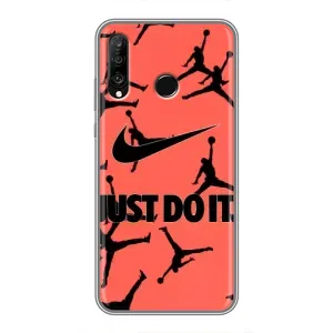 Силиконовый Чехол Nike Air Jordan на Хуавей П30 Лайт (Just Do It)