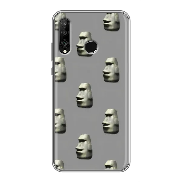 Чехол с рисунком «Каменное лицо» для Huawei P30 Lite / Nova 4e Чехол с рисунком «Каменное лицо» для Huawei P30 Lite / Nova 4e