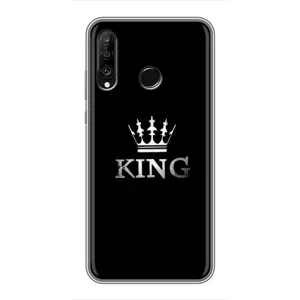 Чохол (Корона на чорному фоні) для Хуавей П30 Лайт (KING)