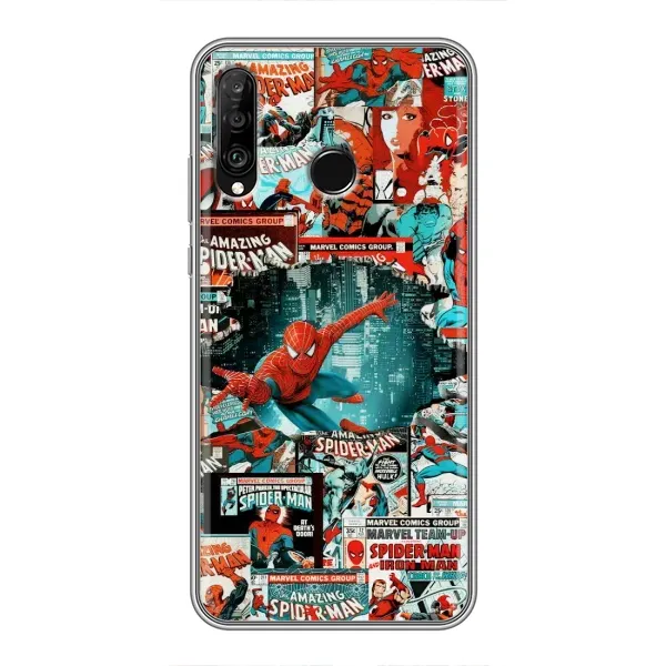 Чехол с рисунком «Комиксы Человек Паук» для Huawei P30 Lite / Nova 4e Чехол с рисунком «Комиксы Человек Паук» для Huawei P30 Lite / Nova 4e