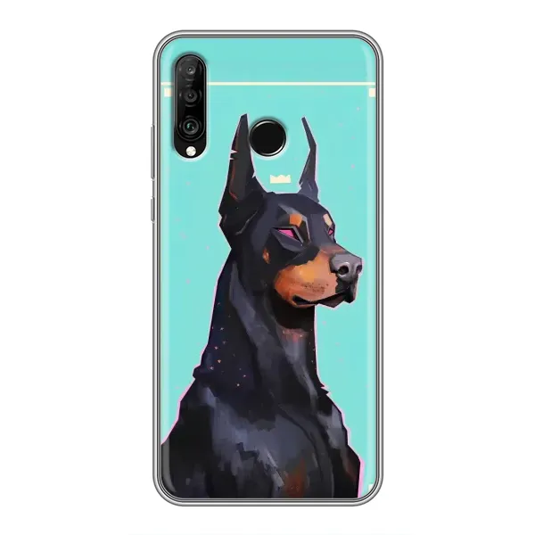 Чехол с рисунком «Король доберман» для Huawei P30 Lite / Nova 4e Чехол с рисунком «Король доберман» для Huawei P30 Lite / Nova 4e