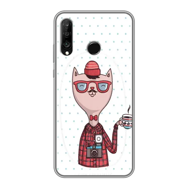 Чехол с рисунком «Кот аристократ» для Huawei P30 Lite / Nova 4e Чехол с рисунком «Кот аристократ» для Huawei P30 Lite / Nova 4e