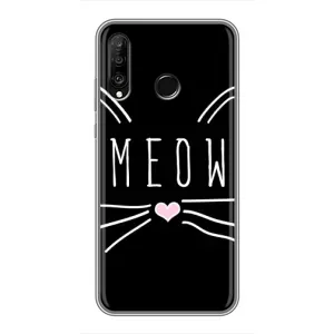 Бампер с изображением Котиков для Хуавей П30 Лайт (КОТИК MEOW)
