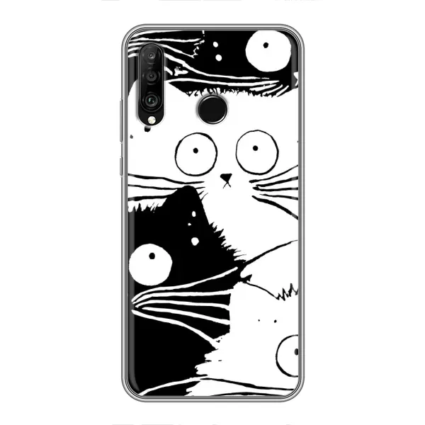 Чехол с рисунком «КОТИКИ» для Huawei P30 Lite / Nova 4e Чехол с рисунком «КОТИКИ» для Huawei P30 Lite / Nova 4e
