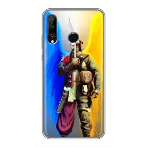 Чехол с картинкой (Патриотический КОЗАК) на Huawei P30 Lite (Козак с крыльями)