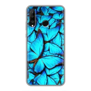 Силиконовый бампер с картинкой животных для Huawei P30 Lite (Крылья бабочек)