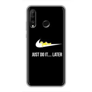 Силиконовый Чехол на Huawei P30 Lite с картинкой Nike (Later)