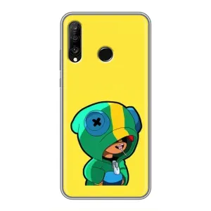 Чехол Бравл Старс для Huawei P30 Lite (Леон (LEON))