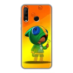 Чехол Бравл Старс для Huawei P30 Lite (LEON в кофте)