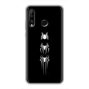 Чехол Супергерой Человека Паука на Huawei P30 Lite (Лого паука)