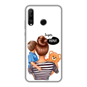 Чехлы для МАМЫ на Huawei P30 Lite (Мама и сын)
