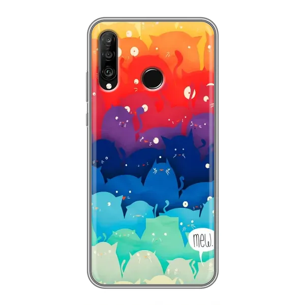 Чехол с рисунком «Mew» для Huawei P30 Lite / Nova 4e