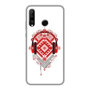 Силиконовый Чехол на Huawei P30 Lite с картинкой Вышиванки (Модная вышиванка)