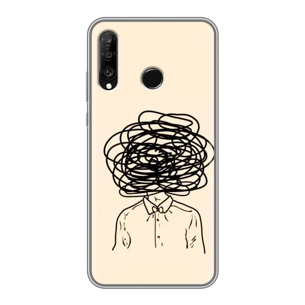 Чехол с рисунком «Мысли» для Huawei P30 Lite / Nova 4e Чехол с рисунком «Мысли» для Huawei P30 Lite / Nova 4e
