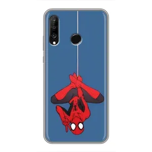 Чехол Супергерой Человека Паука на Huawei P30 Lite (На паутине)
