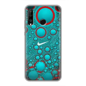 Силиконовый Чехол на Huawei P30 Lite с картинкой Nike (Найк зеленый)
