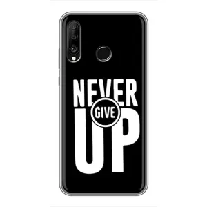 Силиконовый Чехол на Huawei P30 Lite с картинкой Nike (Never Give UP)
