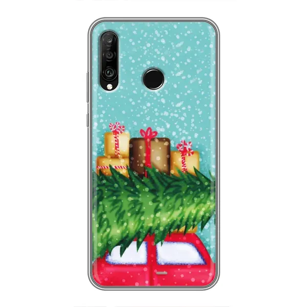 Чехол с рисунком «Новогодние подарки» для Huawei P30 Lite / Nova 4e