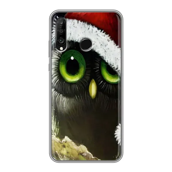 Чехол с рисунком «Новогодняя Сова» для Huawei P30 Lite / Nova 4e