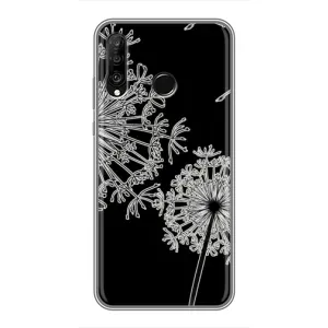 Силиконовый Чехол с одуванчиками на Huawei P30 Lite (Одуванчики)