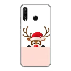Чехол Санта Клаус для Huawei P30 Lite (Олененок)