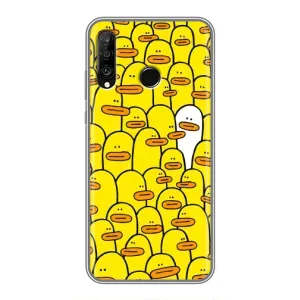 Силиконовый бампер с картинкой животных для Huawei P30 Lite (Особенный)
