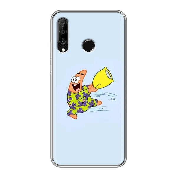 Чохол з малюнком «Патрік із подушкою» для Huawei P30 Lite / Nova 4e Чохол з малюнком «Патрік із подушкою» для Huawei P30 Lite / Nova 4e
