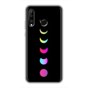 Чехол (ТПУ) с планетами на Huawei P30 Lite (Полнолуние)