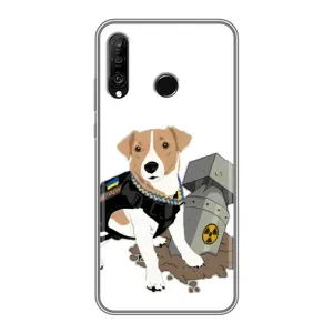 Чехол с принтом Собаки Патрон для Huawei P30 Lite (Пёс Патрон с ракетой)