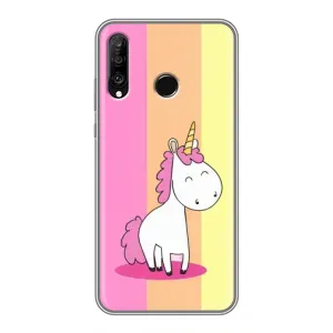 Чехол с рисунком «Радужный Единорог» для Huawei P30 Lite / Nova 4e