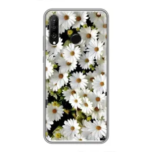 Чехол с ромашками на Huawei P30 Lite (Рамка в ромашках)