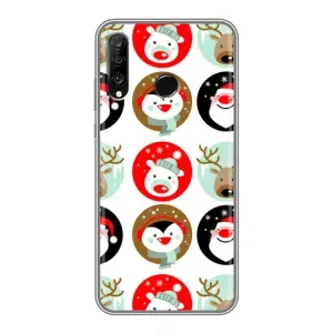 Силиконовый бампер на рождество для Huawei P30 Lite (Рождественский принт)