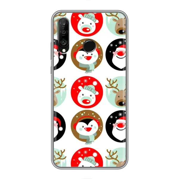 Чехол с рисунком «Рождественский принт» для Huawei P30 Lite / Nova 4e Чехол с рисунком «Рождественский принт» для Huawei P30 Lite / Nova 4e