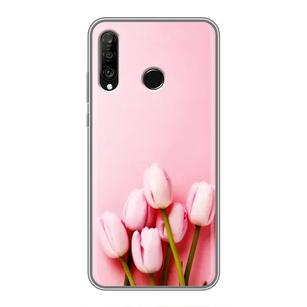 Чехол с рисунком «Розовые тюльпаны» для Huawei P30 Lite / Nova 4e Чехол с рисунком «Розовые тюльпаны» для Huawei P30 Lite / Nova 4e