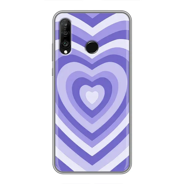 Чехол с рисунком «Сердце фиолет» для Huawei P30 Lite / Nova 4e