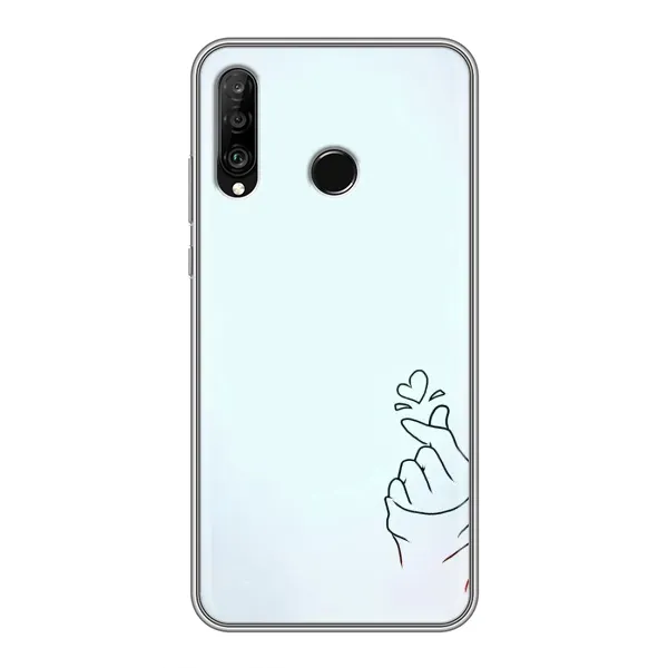 Чехол с рисунком «Сердце на голубом» для Huawei P30 Lite / Nova 4e Чехол с рисунком «Сердце на голубом» для Huawei P30 Lite / Nova 4e