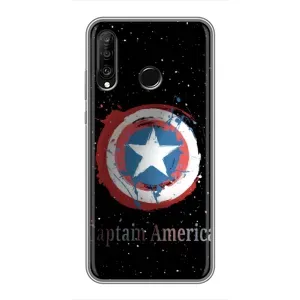 Чохол с Щітом Капітана Америки на Huawei P30 Lite (Щит Капітана)