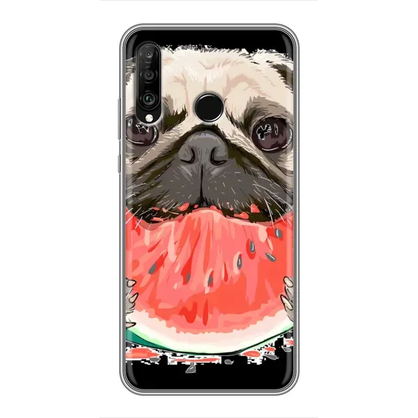 Чехол с рисунком «Смешной Мопс» для Huawei P30 Lite / Nova 4e Чехол с рисунком «Смешной Мопс» для Huawei P30 Lite / Nova 4e