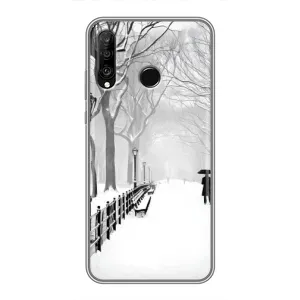 Чехлы на Новый Год Huawei P30 Lite (Снегом замело)